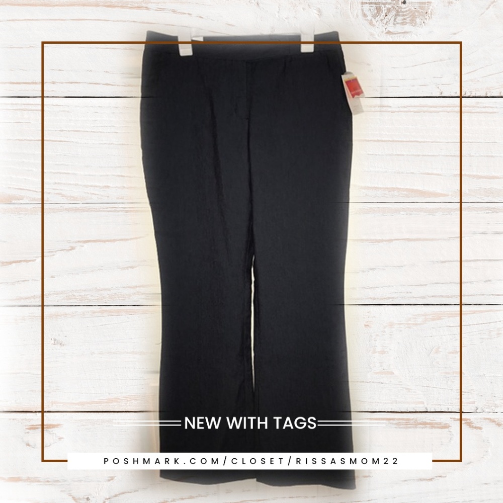 ISAAC MIZRAHI Dress Pants Boot Cut INDIGO Sz 12L